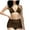 Coffee, variant on Yuanlook Women's 3 Piece Swimsuits Halter Neck Bikini Sets Triangle Bathing Suit with Beach Skirt Cover Up for Beach Holiday Poolside - Wine - XL