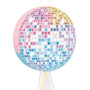 Aoriher Disco Ball Piñata Singer Party Decoration Colorful Disco Party Piñatas with Stick Blindfold for Birthday New Years Bachelor Music Lover Fans Game Supplies 12.4 x 12.4 x 2.76 Inch Y102