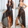 thumbnail image 2 of Vestido de encaje de mujer sexy Lencería sin espalda Vendaje Tentación Babydoll Ropa interior Ropa de dormir Ropa interior de cuero de imitación Fridja nalpqowj40246, 2 of 9