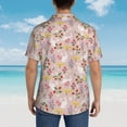 thumbnail image 6 of Haiem Bunny And Flower Printed Hawaiian Shirt for Men - Men’s Casual Beach Summer Shirts - Stretch Fabric with Modern Fit-Medium, 6 of 9