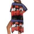 thumbnail image 5 of HELLHERO High Quality Fabrics Long Kimono Swimsuit Cover Up for Poolside Quick Dry Lightweight Palm Tree Pattern, 5 of 6