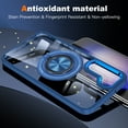 thumbnail image 7 of Allytech Crystal Clear Case for Samsung Galaxy S23 with 360° Rotatable Ring Holder Kickstand, [Compatible with MagSafe] Soft Bumper + Hard PC Hybrid Protective [Non-Yellowing] Case, Darkblue, 7 of 7