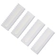 thumbnail image 3 of Raspador de crema para pasteles, peine decorativo, respetuoso con el medio ambiente, 4 formas seguras, más suave, 4 Uds., 3 of 14