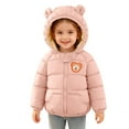 thumbnail image 3 of WOYY Girls Down Jacket Winter Warm Thermal Cartoon Bear Girls Coat, Sizes 12-24M, 3 of 4
