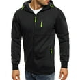 thumbnail image 3 of Htwon Hoodies for Men Mens Plain Hoodie Hooded Zip Up Jacket Men's Sports Hoodies for Men, 3 of 8