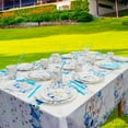 thumbnail image 2 of 169 pcs Blue Wedding Decorations, Mr and Mrs Wedding Disposable Dinnerware, Floral Printed Bridal Shower Plates and Napkins Sets, Paper Plates Cups Party Supplies, Serve 24 Guests, 2 of 8