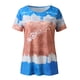 thumbnail image 4 of Tops de Mujer Blusa Casual Elegante Camisas de Moda Gradiente Erógeno Estampado Regular Cuello Redondo Manga Corta Top Odeerbi  ODB166656, 4 of 4