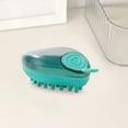 thumbnail image 3 of Pet Bath Brush Shampoo Dispenser Brush Pet Bath Brush Massage Mango Shape Silicone Soft and Reusable Shampoo Storage Dispenser Efficient Grooming Brush, 3 of 8