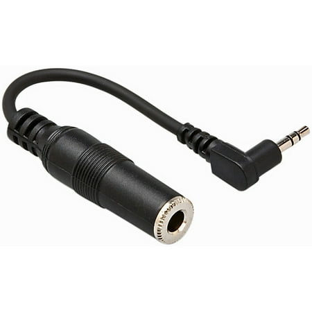 Balanced Male 1/4 Phone Adapter Hosa MHE100.5 Balanced 1/4in TRS Female to Right-Angle Stereo 3.5mm Male Headphone Adapter 6 in. ()