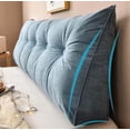 thumbnail image 5 of Almohadas grandes de cuña para cabecero de cama, almohada triangular de lectura, cojín de apoyo lumbar, respaldo de cintura, cojín de posicionamiento suave para sofá cama, 60*50*20cm, 5 of 5