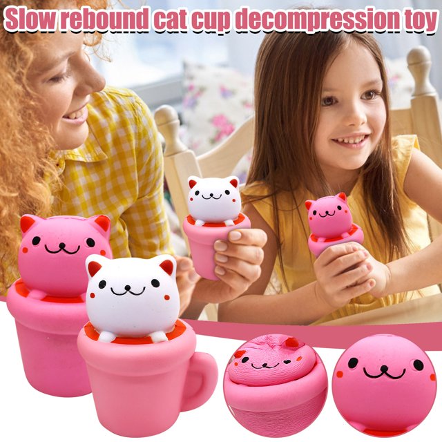 Juguete de descompresión de descompresión de gato lindo de simulación de juguete lento Wmkox8yii shdjk3097