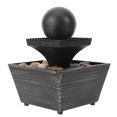 thumbnail image 1 of WEUVEB Fontaine Décorative de Table Élément d'Eau Résine Noire 1 Pcs, 1 of 5