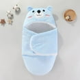 thumbnail image 5 of Newborn Swaddle Wrap Blanket Winter Warm Flannel, Machine Washable Security Sleep Sack with Adjustable Wings, Baby Shower Gift(C), 5 of 7