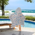 thumbnail image 3 of Yayeee Kids Hooded Towel with Hand Pockets Beach Soft Absorbent Bath Wrap 50 x 23.5 inch, Small Pink Flower, 3 of 5