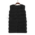 thumbnail image 5 of BLTIBY Women's Faux Fur Jacket Sherpa Fleece Sleeveless Cardigan Casual Jackets Open Front Warm Fluffy Coat Comfortable Outwear Black S, 5 of 7