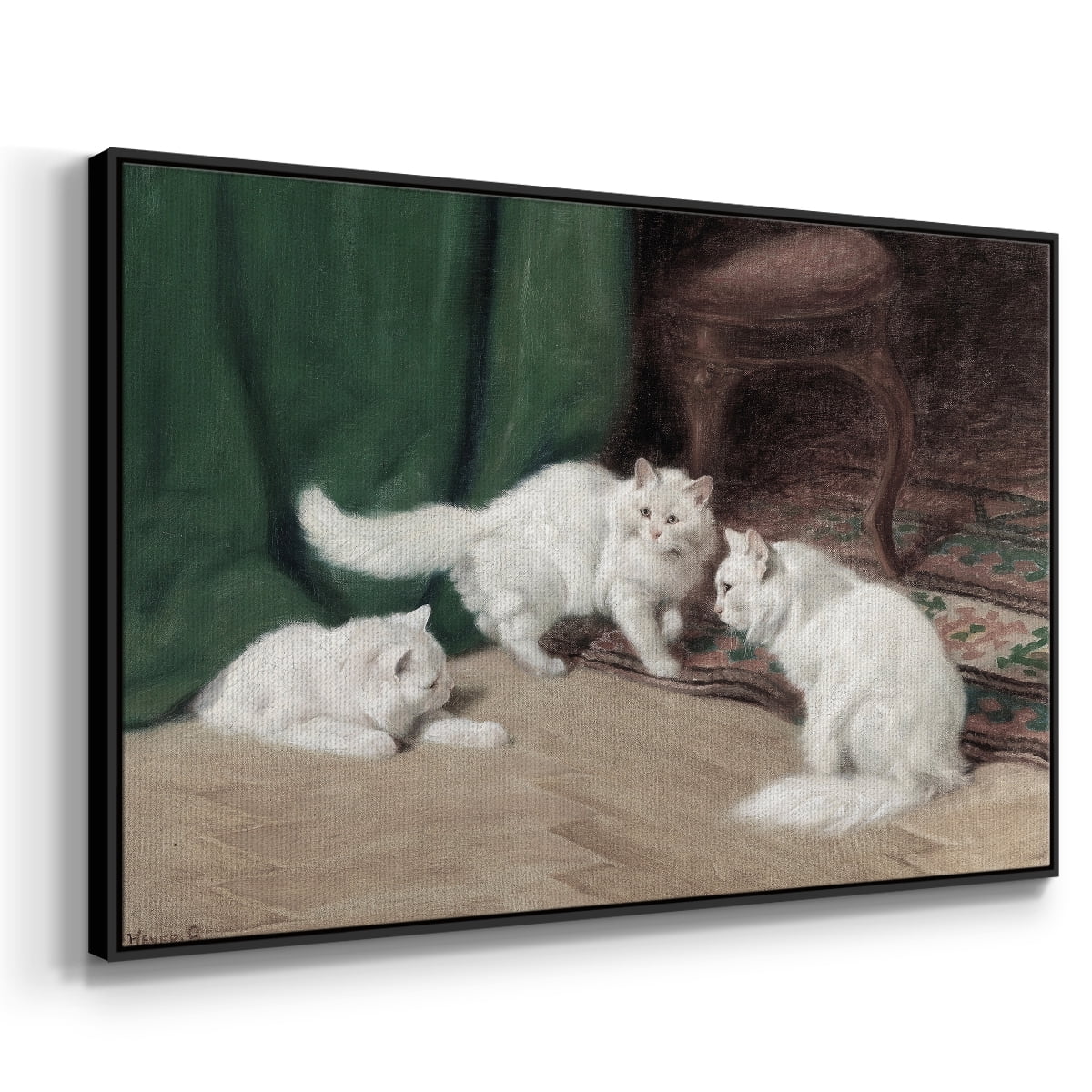 Vintage Animal Print-VI By Wexford Home Framed in Black Wood Gallery Wrapped Canvas 27 in. x 41 in.