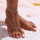 thumbnail image 3 of Mini cadena de pies de bola de metal para mujer Cadena de pies en capas de dos piezas Cuentas Sandalias descalzas Cadena de pies Pulsera Anillo Cadena de pies Joyas para mujeres y niñas, 3 of 5