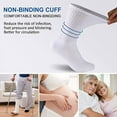 thumbnail image 4 of Goyoma Diabetic Quarter Socks for Men & Women Physicians Approved Socks, 3/6/9/12 Pairs, Size 9-15 (White), 4 of 5