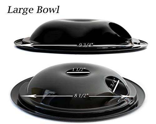 Range Kleen P119204X Style B 4 Pack Round Black Porcelain Drip Pans 