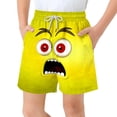 thumbnail image 2 of EGNMCR Children's Pocket Shorts Drawstring Elastic Printed Casual Swim Trunks five point pants, 2 of 9