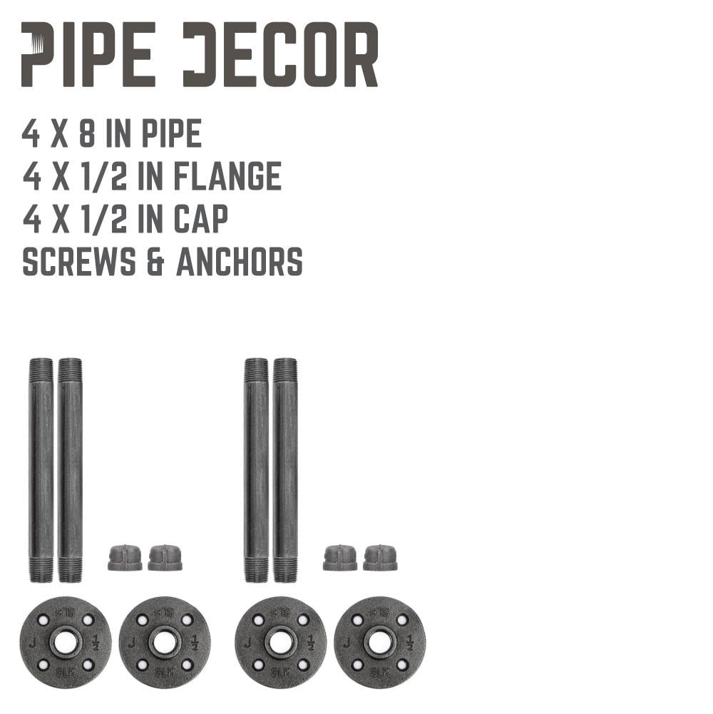 1/2 In  X 8 In Shelf Bracket Kit, 4 Pack
