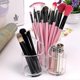 thumbnail image 3 of Makeup / Cosmetic Organizer Brush Storage Pot Brush Pen Holder 3 Compartments Clear Acrylic, 3 of 5