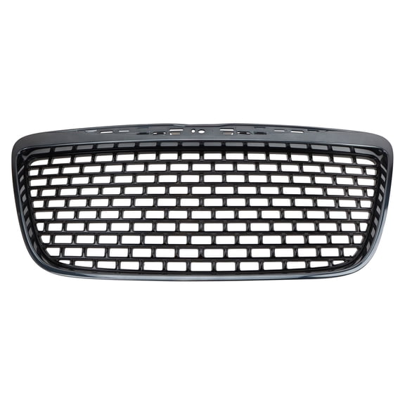 TRQ Front Upper Grille Black with Chrome Surround Fits 2012-2014 Chrysler 300 CH1200383