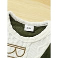 thumbnail image 3 of Zehjuhan Newborn Baby Boy Onesie, Long Sleeve Round Neck Cover Letter Print Color Patchwork Jumpsuit For Autumn And Winter, 3 of 8