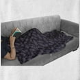 thumbnail image 5 of Feather Soft Flannel Fleece Throw Blanket, Repetitive Zentangle Romantic Purple Tone Paisley Look Illustration, Cozy Plush for Indoor and Outdoor Use, 70" x 90", Pale Eggplant Lilac, by Ambesonne, 5 of 5
