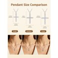 thumbnail image 5 of FindChic Silver Cross Necklace for Women, Large Cross Faith Charm Pendant with Cubic Zirconia, Stainless Steel Necklaces Religious Jewelry Gift, 18" + 2", 5 of 10