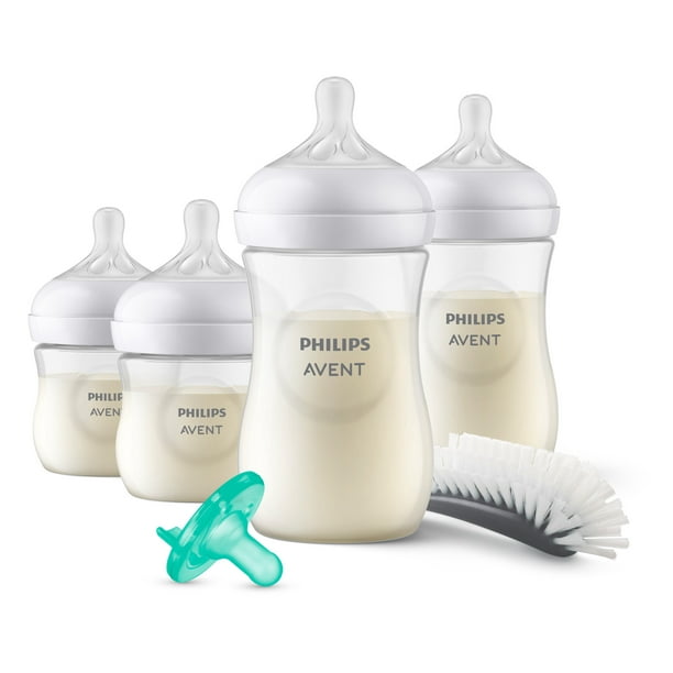 koepel Kloppen spellen Philips Avent Natural Baby Bottle with Natural Response Nipple Newborn Gift  Set, SCD837/03 - Walmart.com