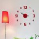 thumbnail image 2 of 3D Acrylic Mirror Effect Digital Wall Clock DIY Sticker Mural Decal Home Decor, 2 of 5