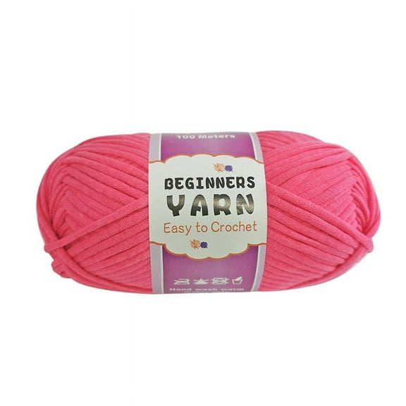 Namzi 50g Blend Yarn Beginner-Friendly Cotton Nylon Mix for Crochet & Crafts, Soft Starter Yarn,Rose