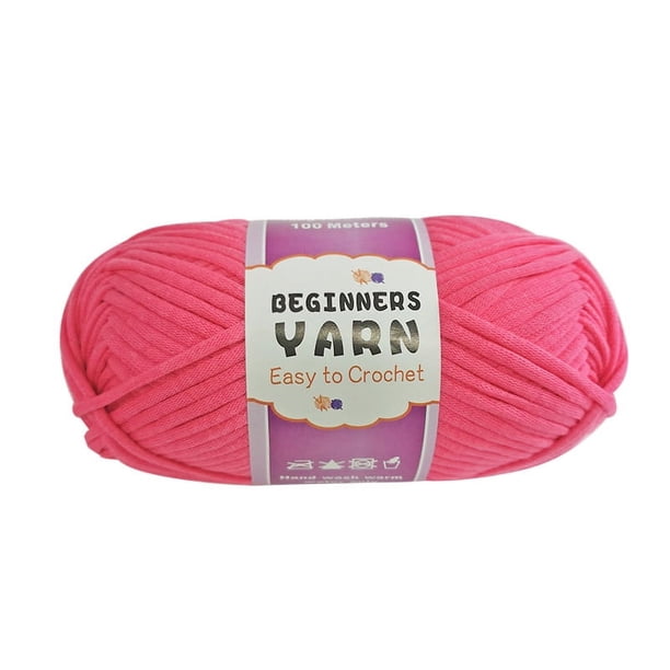 Nvzi Hilo de 200 g para crochet, hilo suave, hilo de crochet, hilo de mezcla de nailon, algodón y acrílico, hilo de tejer para muñecas, cestas, bolsos, sombreros, mantas, rosa