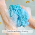 thumbnail image 5 of Shower Loofah Sponge Pouf, 75g Exfoliating Body Scrubber, Mesh Bath Puff Suitable for Anyone, Soft and Skin-Friendly Bathroom Accessories (4 Pcs), 5 of 5