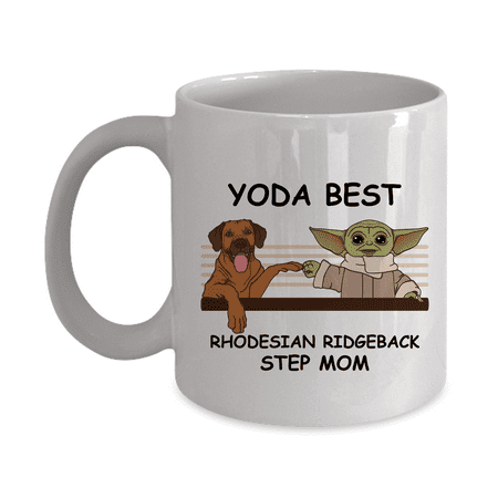 

Yoda Best Rhodesian Papa - Novelty Gift Mugs for Dog Lovers - Co-Workers Birthday Present Anniversary Valentines Special Occasion Dads Moms Family Christmas - 11oz Funny Coffee Mug