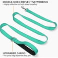 thumbnail image 2 of LAICAIW Double-Sided Reflective Dog Leash, 6 FT/5 FT/4 FT, Padded Handle Nylon Dogs Leashes for Small & Medium Dogs Walking, Teal, 6FT, 2 of 7