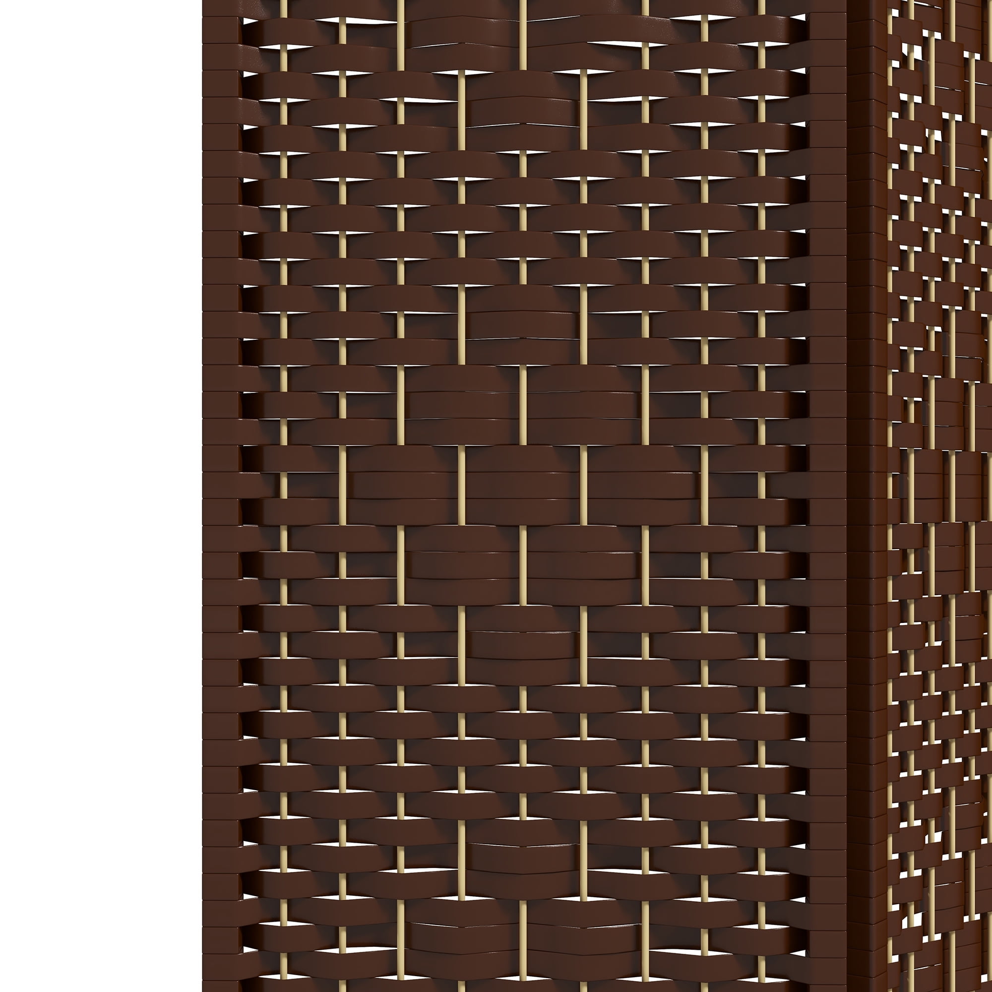 HOMCOM 3 Panel Room Divider, Folding Screen, 5.6', Brown