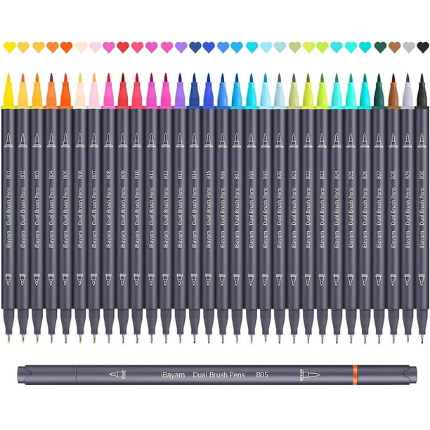 Bayam Colored Pens for Journaling Note Taking, 36 Vibrant Colors