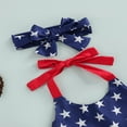 thumbnail image 3 of 2 Pcs Infant Independence Day Outfits Girls Tie-up Ruffled Halter Tops Ripped Jeans Summer Clothing Sets, 3 of 6