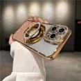 thumbnail image 1 of Luxury Electroplated Shiny Diamond Magnetic Ring Bracket For Magsafe Case For iPhone 15 Pro Max 14 12 13 Plus Shockproof Cover Gold For iPhone 12Pro, 1 of 6