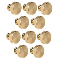 10 Pack 1.2 Inch Brushed Gold Cabinet Knobs Knurled Kitchen Cabinet Knobs Gold Drawer Knobs Round Dresser Knobs