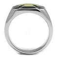 thumbnail image 3 of Two-Tone IP Gold (Ion Plating) Stainless Steel Ring with Epoxy in Jet for Women Jet Stone Color Style TK3019 Size 12, 3 of 4