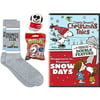 Cold Outside Holiday Peanuts Charlie Brown Christmas Tales + Snoopy Snow Days & Friends Merry Beloved Characters Athletic Socks + Tippies Mini Figure