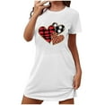 thumbnail image 5 of Sakmal Short Sleeve Moomoo Nightgownss Women Love Valentines Cute Plus Size Sleep Dress Heart Print Short Nightgowns for Women 5X, 5 of 5