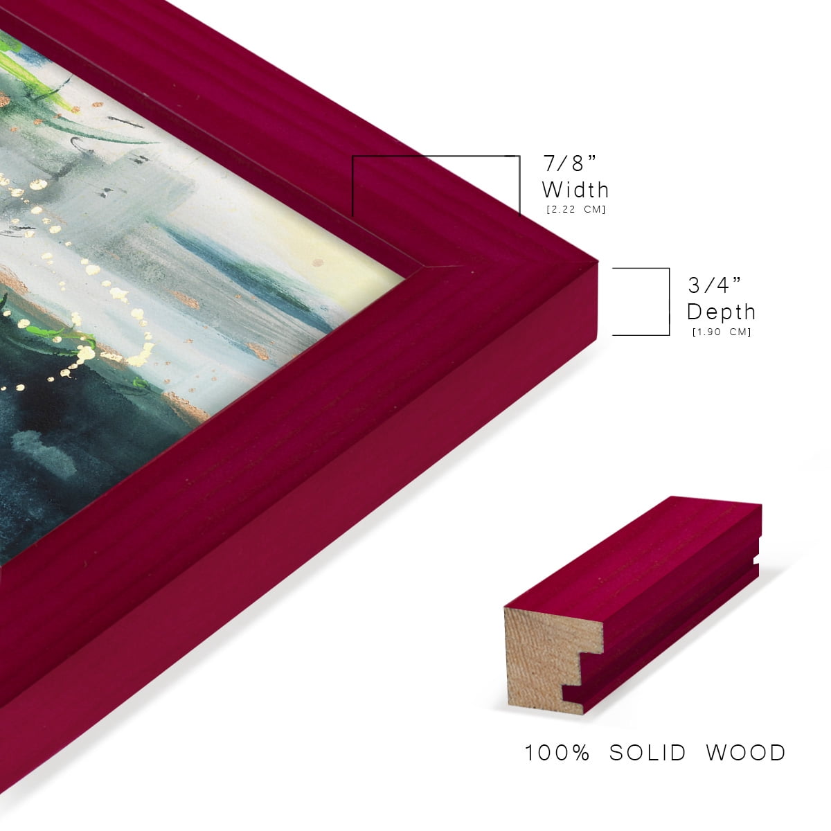 Treetops I - Framed Print w/glass - Cherry Red