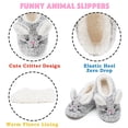 thumbnail image 4 of Pantuflas Cozylook Gris Conejito Antideslizantes para Adulto 9-10, 4 of 6