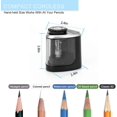 thumbnail image 2 of Pencil Sharpener Electric Pencil Sharpeners, Portable Pencil Sharpener Kids, Blade To Fast Sharpen, Suitable for Colored Pencils/School Pencil Sharpener/Classroom/Office/Home, 2 of 3