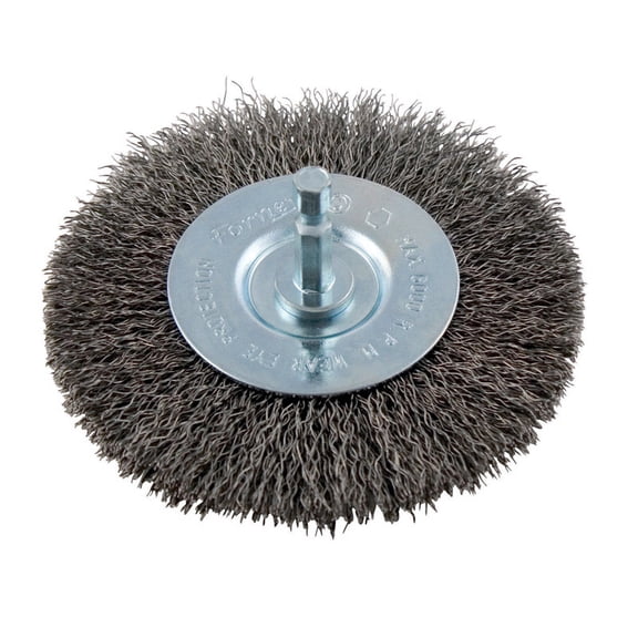 Forney 4 in. Crimped Wire Wheel Brush Metal 6000 rpm 1 pc.