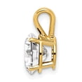 thumbnail image 2 of Finest Gold 14K Yellow Gold 8 mm Cubic Zirconia pendant, 2 of 3